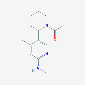 molecular formula C14H21N3O B11810694 1-(2-(4-Methyl-6-(methylamino)pyridin-3-yl)piperidin-1-yl)ethanone 
