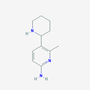molecular formula C11H17N3 B11810789 6-Methyl-5-(piperidin-2-yl)pyridin-2-amine 