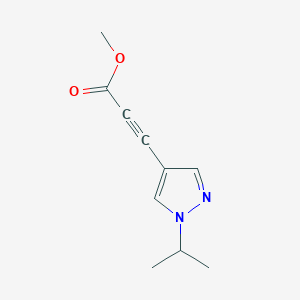 molecular formula C10H12N2O2 B11810832 Methyl 3-(1-isopropyl-1H-pyrazol-4-yl)propiolate 