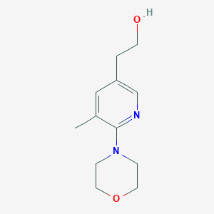 molecular formula C12H18N2O2 B11810836 2-(5-Methyl-6-morpholinopyridin-3-yl)ethanol 