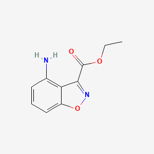 molecular formula C10H10N2O3 B11810942 Ethyl 4-aminobenzo[d]isoxazole-3-carboxylate 