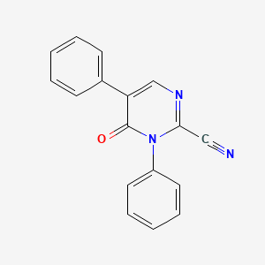 molecular formula C17H11N3O B11810962 6-Oxo-1,5-diphenyl-1,6-dihydropyrimidine-2-carbonitrile 