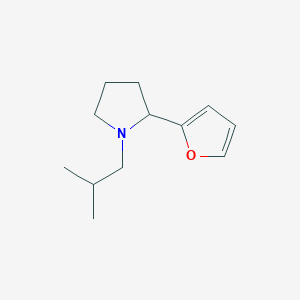 molecular formula C12H19NO B11811027 2-(Furan-2-yl)-1-isobutylpyrrolidine 
