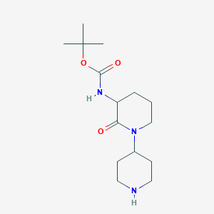 molecular formula C15H27N3O3 B11811043 tert-Butyl (2-oxo-[1,4'-bipiperidin]-3-yl)carbamate 