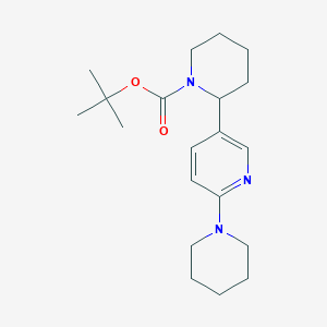 molecular formula C20H31N3O2 B11811102 tert-Butyl 2-(6-(piperidin-1-yl)pyridin-3-yl)piperidine-1-carboxylate 
