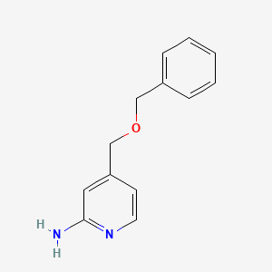 molecular formula C13H14N2O B11811108 4-((Benzyloxy)methyl)pyridin-2-amine 