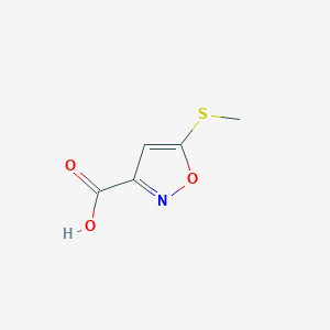 molecular formula C5H5NO3S B11811134 5-(Methylthio)isoxazole-3-carboxylic acid 