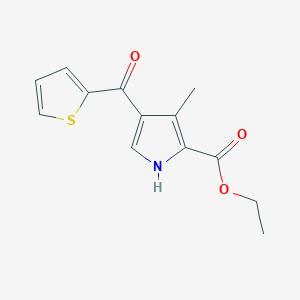 molecular formula C13H13NO3S B11811135 Ethyl 3-methyl-4-(thiophene-2-carbonyl)-1H-pyrrole-2-carboxylate 