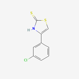 molecular formula C9H6ClNS2 B11811144 4-(3-Chlorophenyl)thiazole-2-thiol 