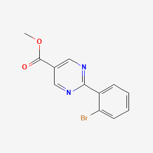 molecular formula C12H9BrN2O2 B11811193 Methyl 2-(2-bromophenyl)pyrimidine-5-carboxylate CAS No. 1263062-29-8