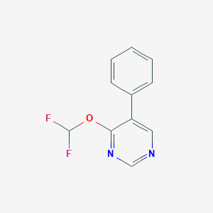 molecular formula C11H8F2N2O B11811210 4-(Difluoromethoxy)-5-phenylpyrimidine 