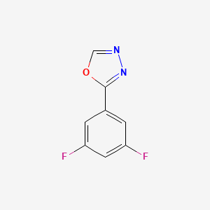 molecular formula C8H4F2N2O B11811297 2-(3,5-Difluorophenyl)-1,3,4-oxadiazole 