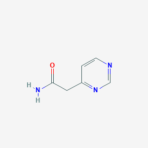 molecular formula C6H7N3O B11811327 2-(Pyrimidin-4-yl)acetamide 