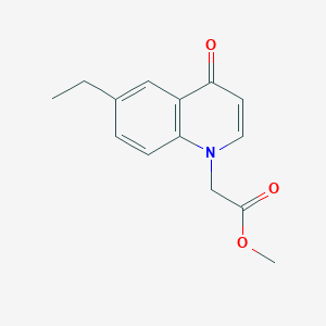 molecular formula C14H15NO3 B11811341 Methyl 2-(6-ethyl-4-oxoquinolin-1(4H)-yl)acetate 