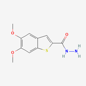 molecular formula C11H12N2O3S B11811364 5,6-Dimethoxybenzo[b]thiophene-2-carbohydrazide 