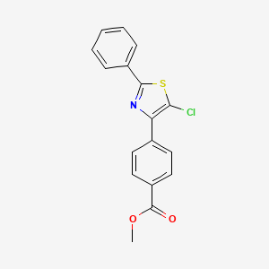 molecular formula C17H12ClNO2S B11811405 Methyl 4-(5-chloro-2-phenylthiazol-4-YL)benzoate CAS No. 1255099-38-7
