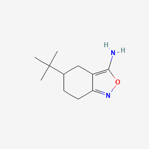 molecular formula C11H18N2O B11811436 5-(tert-Butyl)-4,5,6,7-tetrahydrobenzo[c]isoxazol-3-amine 