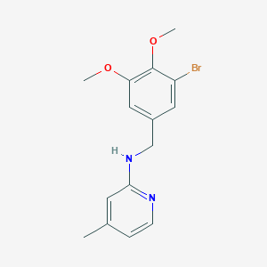 molecular formula C15H17BrN2O2 B11811467 N-(3-Bromo-4,5-dimethoxybenzyl)-4-methylpyridin-2-amine 