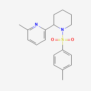 molecular formula C18H22N2O2S B11811502 2-Methyl-6-(1-tosylpiperidin-2-yl)pyridine 