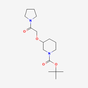 molecular formula C16H28N2O4 B11811507 tert-Butyl 3-(2-oxo-2-(pyrrolidin-1-yl)ethoxy)piperidine-1-carboxylate 