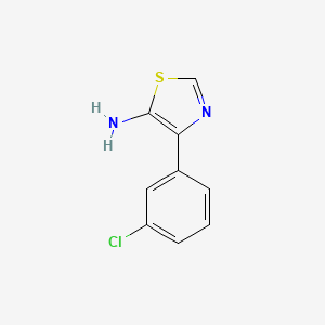 molecular formula C9H7ClN2S B11811511 4-(3-Chlorophenyl)thiazol-5-amine 