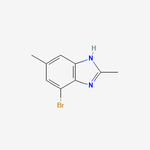 molecular formula C9H9BrN2 B11811512 7-Bromo-2,5-dimethyl-1H-benzo[d]imidazole 
