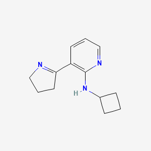molecular formula C13H17N3 B11811602 N-Cyclobutyl-3-(3,4-dihydro-2H-pyrrol-5-yl)pyridin-2-amine 