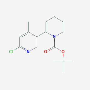 molecular formula C16H23ClN2O2 B11811618 tert-Butyl 2-(6-chloro-4-methylpyridin-3-yl)piperidine-1-carboxylate 