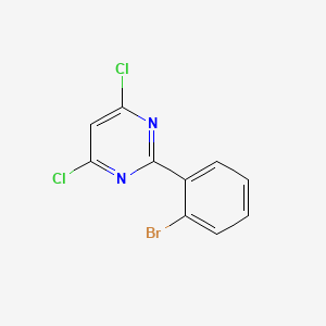 molecular formula C10H5BrCl2N2 B11811635 2-(2-Bromophenyl)-4,6-dichloropyrimidine 