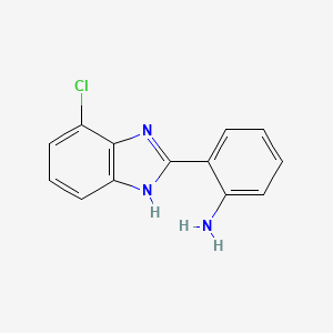 molecular formula C13H10ClN3 B11811652 2-(4-Chloro-1H-benzo[d]imidazol-2-yl)aniline 