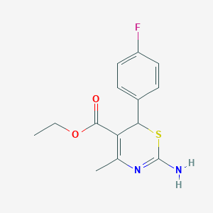 molecular formula C14H15FN2O2S B11811673 Ethyl 2-amino-6-(4-fluorophenyl)-4-methyl-6H-1,3-thiazine-5-carboxylate 