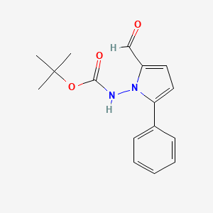 molecular formula C16H18N2O3 B11811738 Tert-butyl (2-formyl-5-phenyl-1H-pyrrol-1-YL)carbamate 