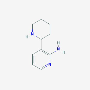 molecular formula C10H15N3 B11811747 3-(Piperidin-2-yl)pyridin-2-amine 