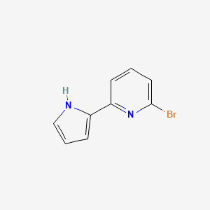 molecular formula C9H7BrN2 B11811762 2-Bromo-6-(1H-pyrrol-2-YL)pyridine 