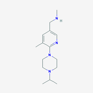 molecular formula C15H26N4 B11811771 1-(6-(4-Isopropylpiperazin-1-yl)-5-methylpyridin-3-yl)-N-methylmethanamine 