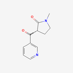 molecular formula C11H12N2O2 B11811820 (R)-1-Methyl-3-nicotinoylpyrrolidin-2-one 