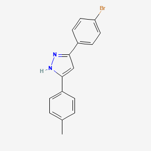 molecular formula C16H13BrN2 B11811840 3-(4-Bromophenyl)-5-(p-tolyl)-1H-pyrazole 