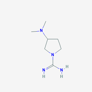molecular formula C7H16N4 B11811862 3-(Dimethylamino)pyrrolidine-1-carboximidamide 