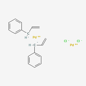 molecular formula C18H18Cl2Pd2 B1181190 Bis[cinnamyl palladium(II) chloride] CAS No. 12131-44-1