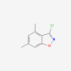 molecular formula C9H8ClNO B11811915 3-Chloro-4,6-dimethylbenzo[d]isoxazole 