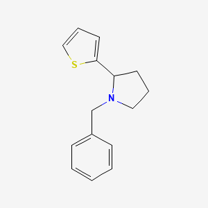 molecular formula C15H17NS B11811969 1-Benzyl-2-(thiophen-2-yl)pyrrolidine 