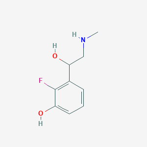 molecular formula C9H12FNO2 B011812 2-Fluoro-3-[1-hydroxy-2-(methylamino)ethyl]phenol CAS No. 103439-04-9