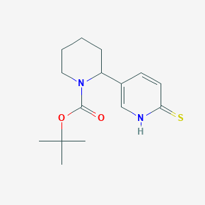 molecular formula C15H22N2O2S B11812043 tert-Butyl 2-(6-thioxo-1,6-dihydropyridin-3-yl)piperidine-1-carboxylate 