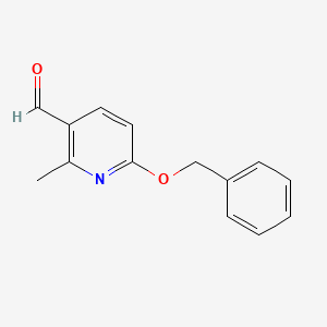 molecular formula C14H13NO2 B11812048 6-(Benzyloxy)-2-methylnicotinaldehyde 