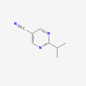 molecular formula C8H9N3 B11812112 2-Isopropylpyrimidine-5-carbonitrile 