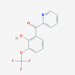 molecular formula C13H8F3NO3 B11812143 2-(2-Hydroxy-3-(trifluoromethoxy)benzoyl)pyridine 