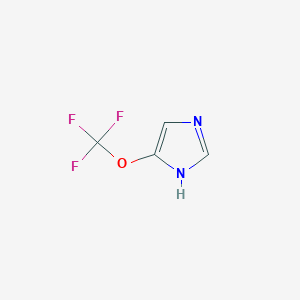 molecular formula C4H3F3N2O B11812181 4-(Trifluoromethoxy)-1H-imidazole 