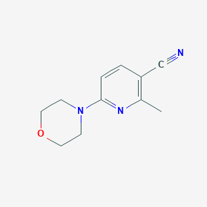 molecular formula C11H13N3O B11812188 2-Methyl-6-morpholinonicotinonitrile 