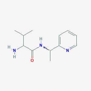 molecular formula C12H19N3O B11812261 2-amino-3-methyl-N-[(1S)-1-pyridin-2-ylethyl]butanamide 