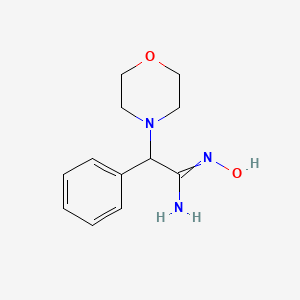 molecular formula C12H17N3O2 B11812287 N'-hydroxy-2-morpholin-4-yl-2-phenylethanimidamide 